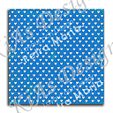 KD DPM 228 -Vita hjärtan på klarblå botten 