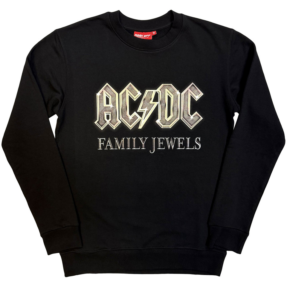 AC/DC Unisex Premium-Genser: Family Jewels (Svart) (Trykk På Ryggen) - 5