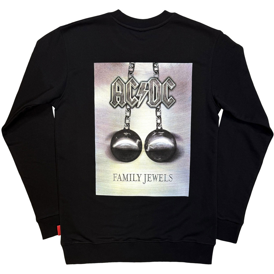 AC/DC Unisex Premium-Genser: Family Jewels (Svart) (Trykk På Ryggen) - 6