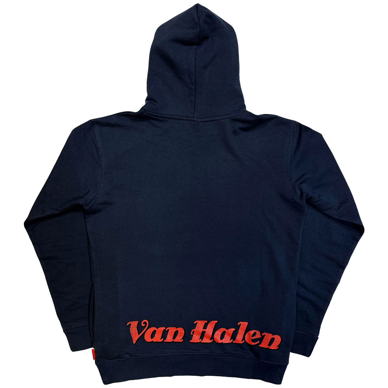 Van Halen Unisex Premium Hoodie: Pinup Motorcycle (Marineblå) (Tryk På Ryggen) - 6