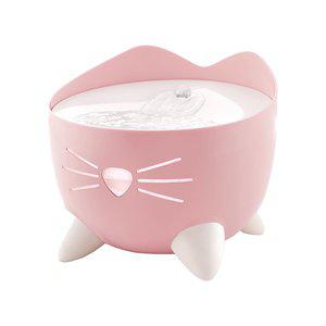 Catit Pixi Vattenfontän 2,5L – Vit & Rosa | Tyst kattfontän med filter och LED