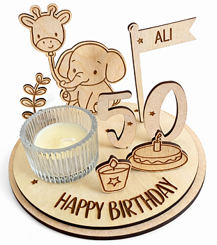 Födelesedagsvärld SAFARI - Happy Birthday "Elefant"