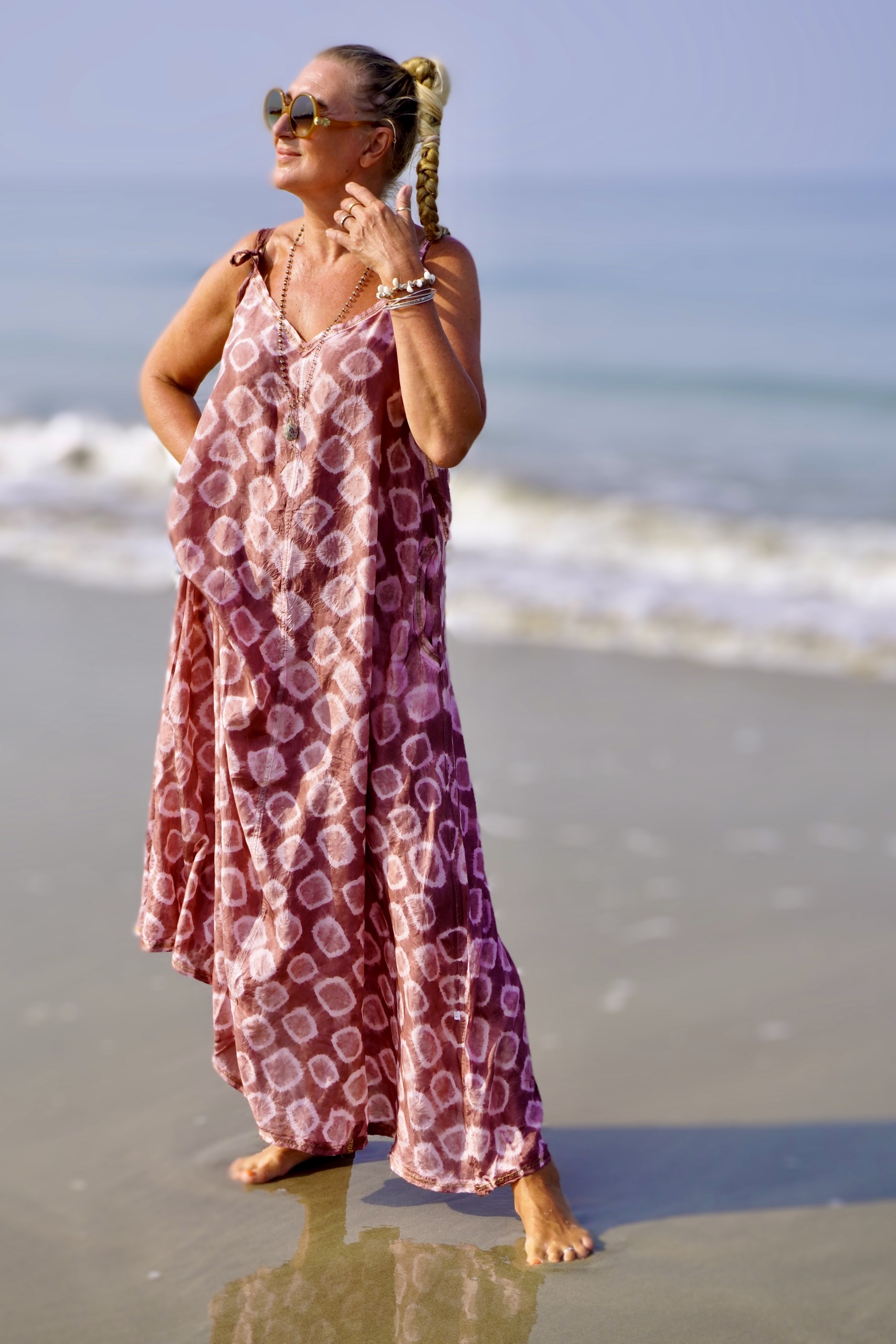 PAPI SUNNIE SILK BATIK  MAXI DRESS PAPI PINK 