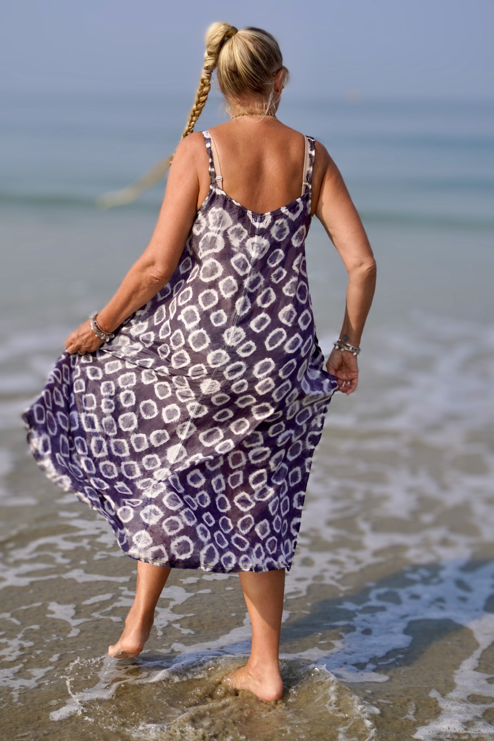PAPI SUNNIE SILK  BATIK DRESS PAPI CHARCOAL  - 5