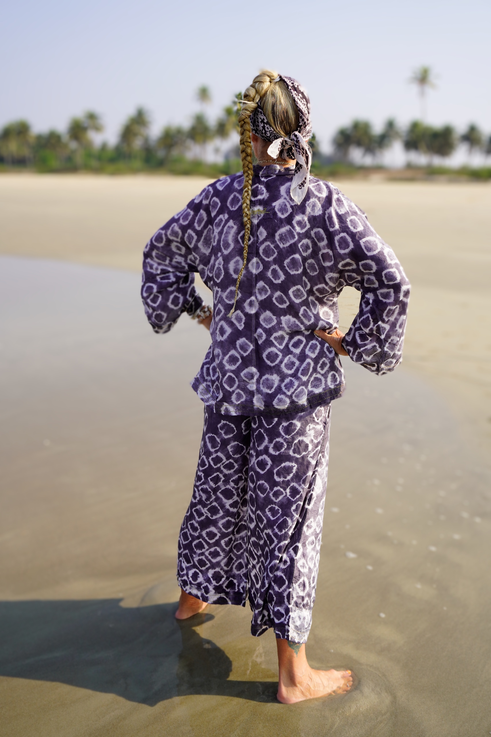 PAPI SUNNIE SILK BATIK PANT  PAPI CHARCOAL  - 5