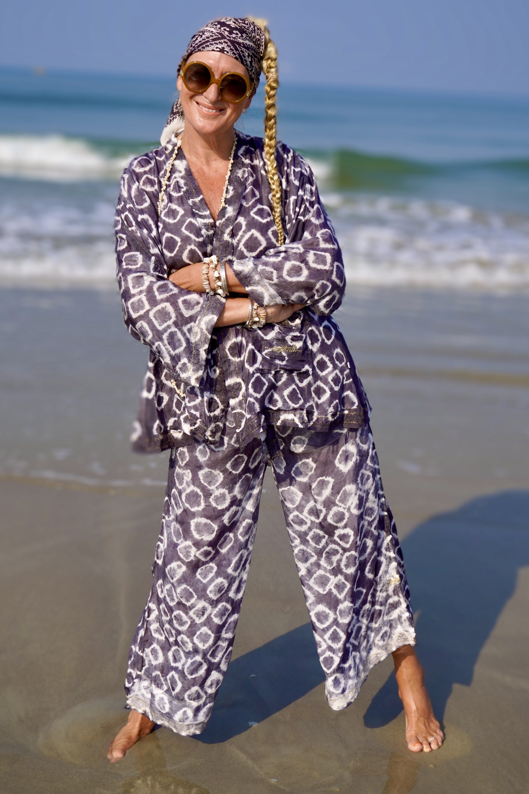 PAPI SILK BATIK KIMONO PAPI CHARCOAL 