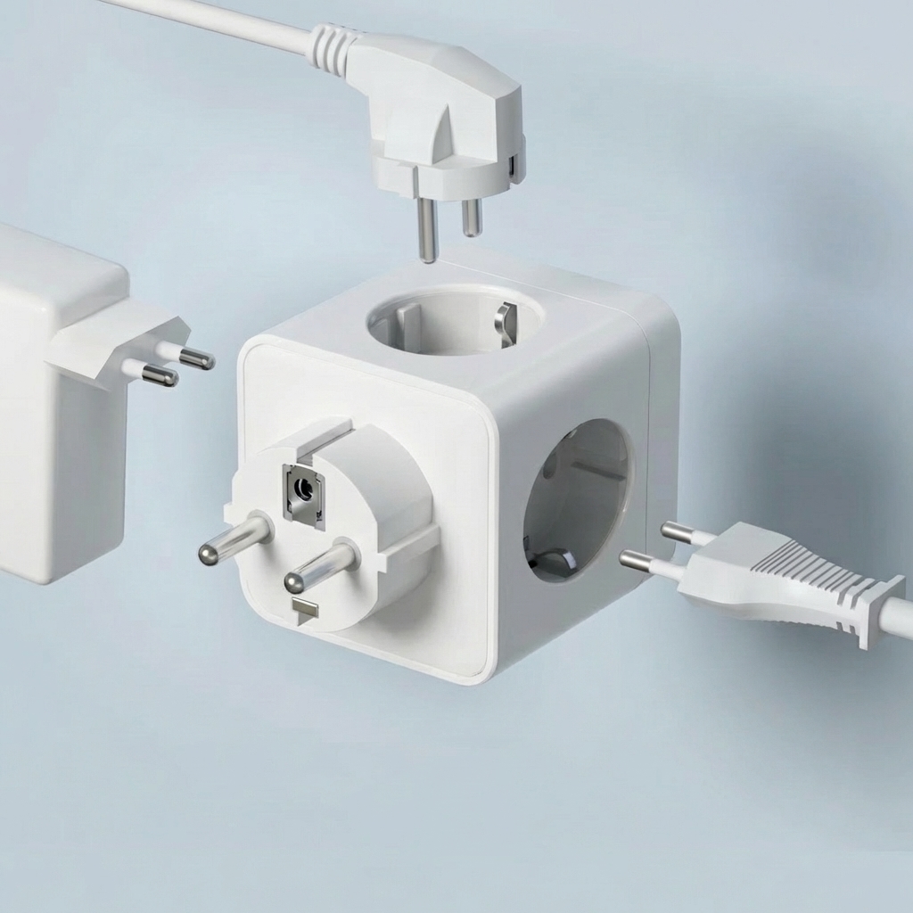 Jordad grendosa - kub - 3 EU-uttag, 3 USB och 1 USB-C - 2