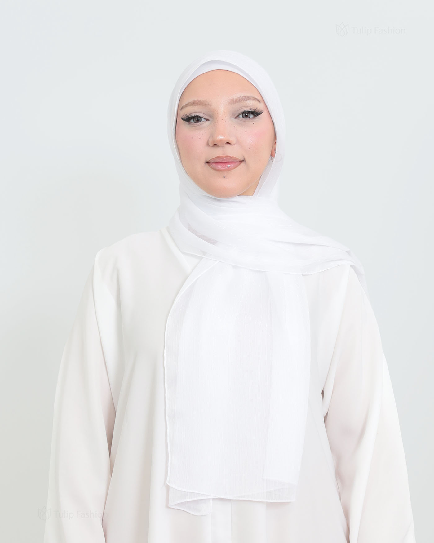 Hijab - Chiffon Shimmer - White - 5
