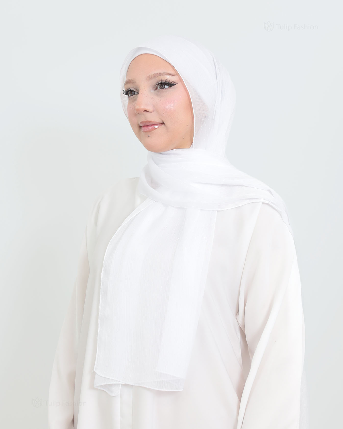 Hijab - Chiffon Shimmer - White