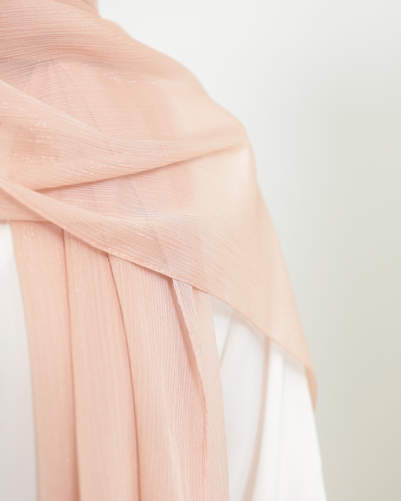 Hijab - Chiffon Shimmer - Powder Pink - 3