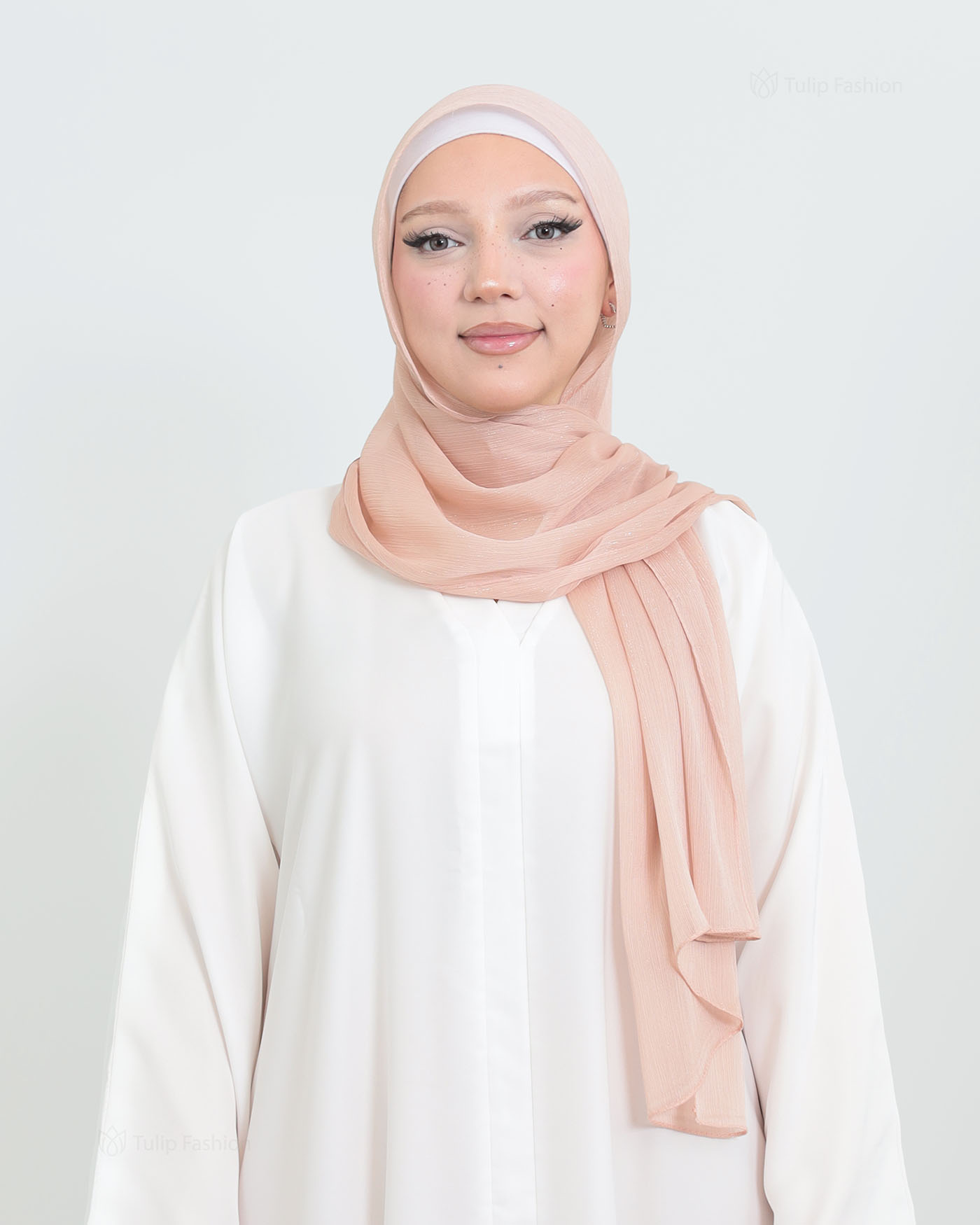 Hijab - Chiffon Shimmer - Powder Pink - 4