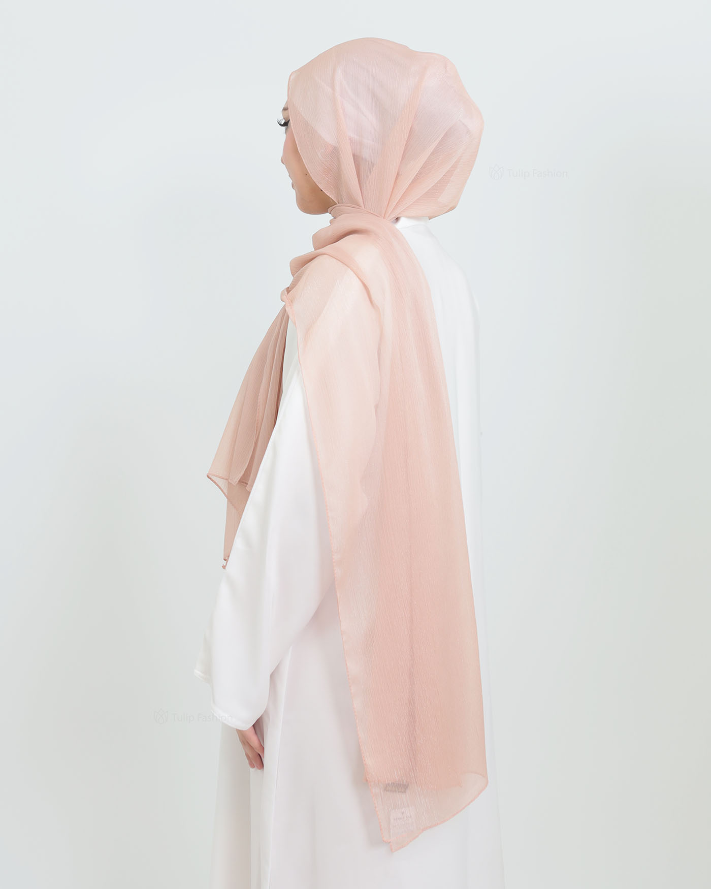 Hijab - Chiffon Shimmer - Powder Pink - 2