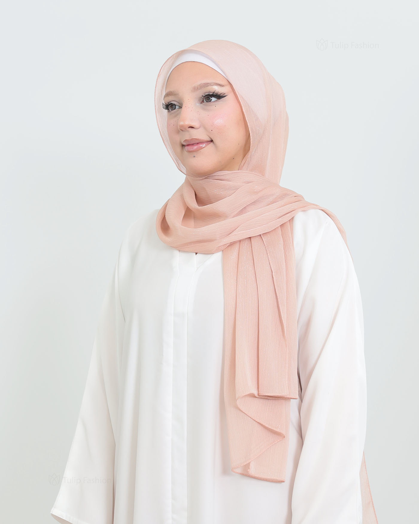 Hijab - Chiffon Shimmer - Powder Pink