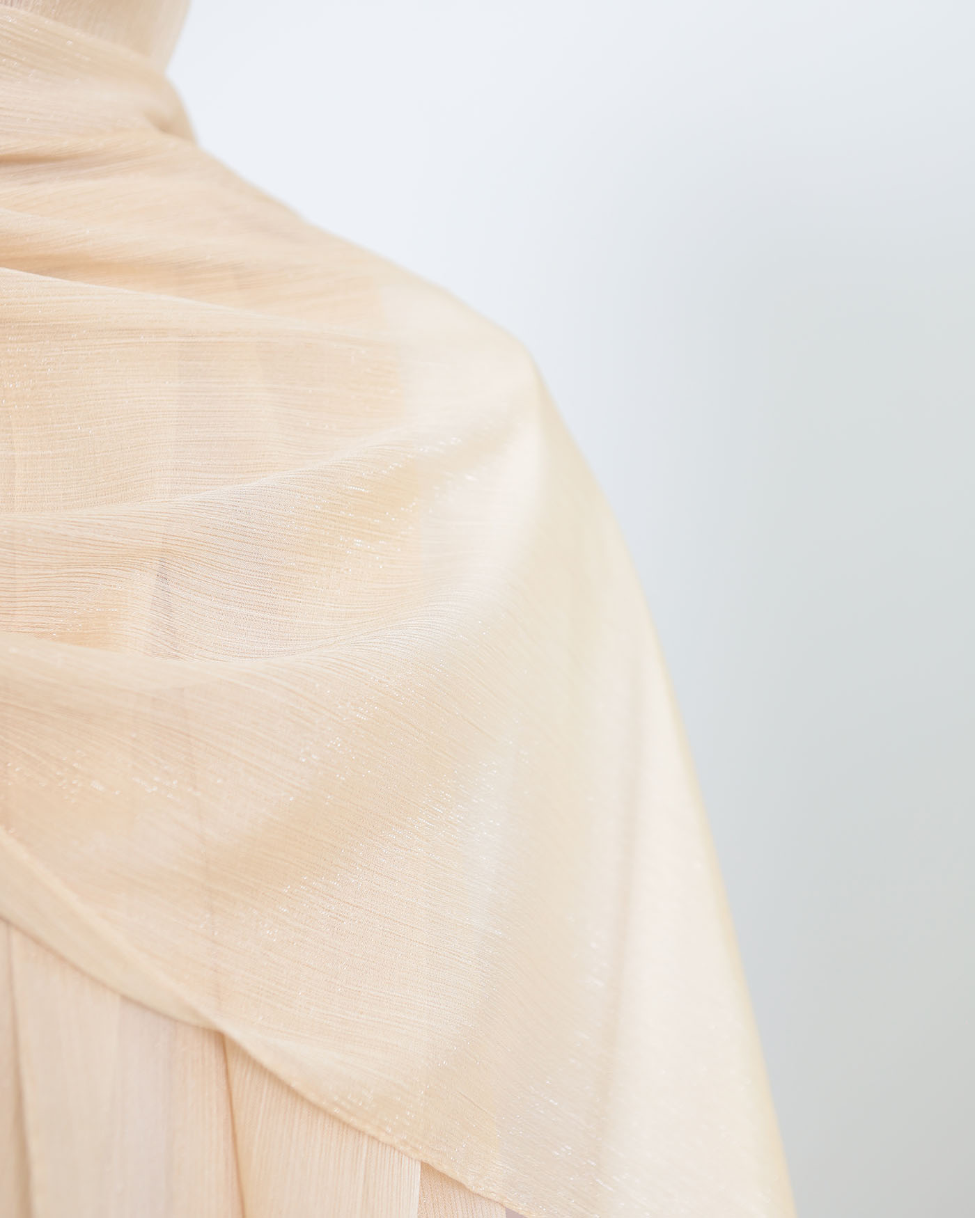 Hijab - Chiffon Shimmer - Beige - 4