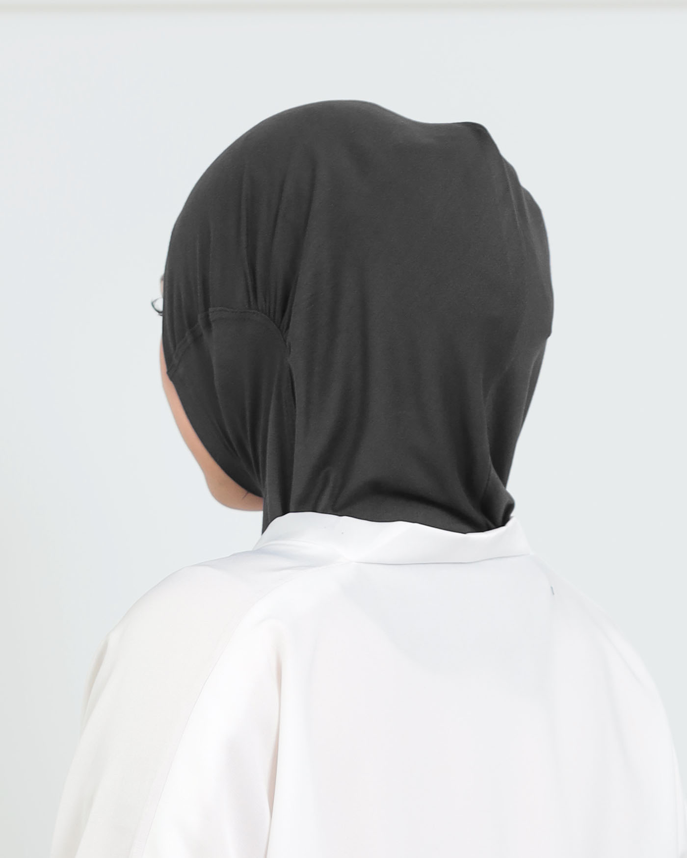 Sport Hijab - Stretch Jersey - Black - 5