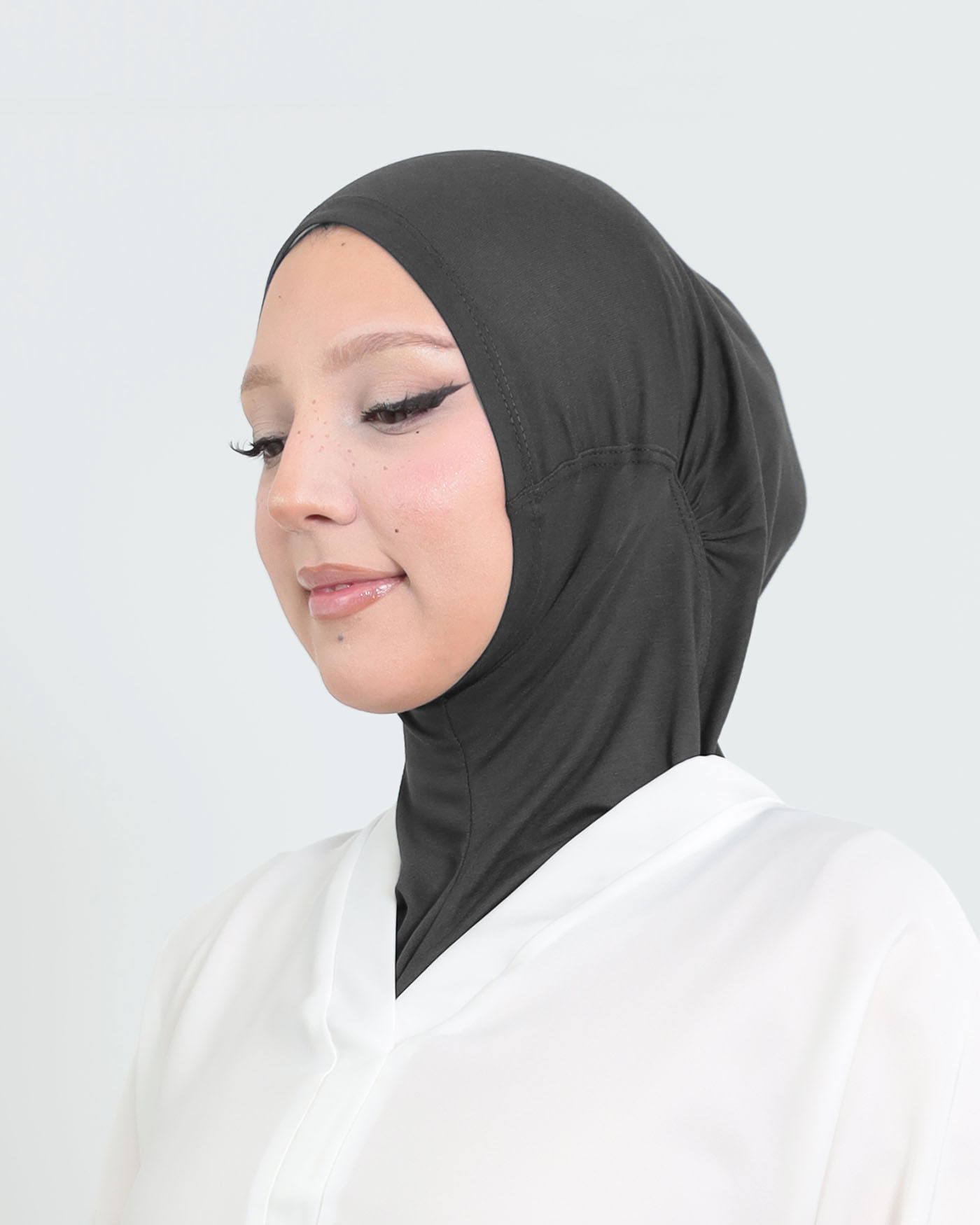 Sport Hijab - Stretch Jersey - Black - 4