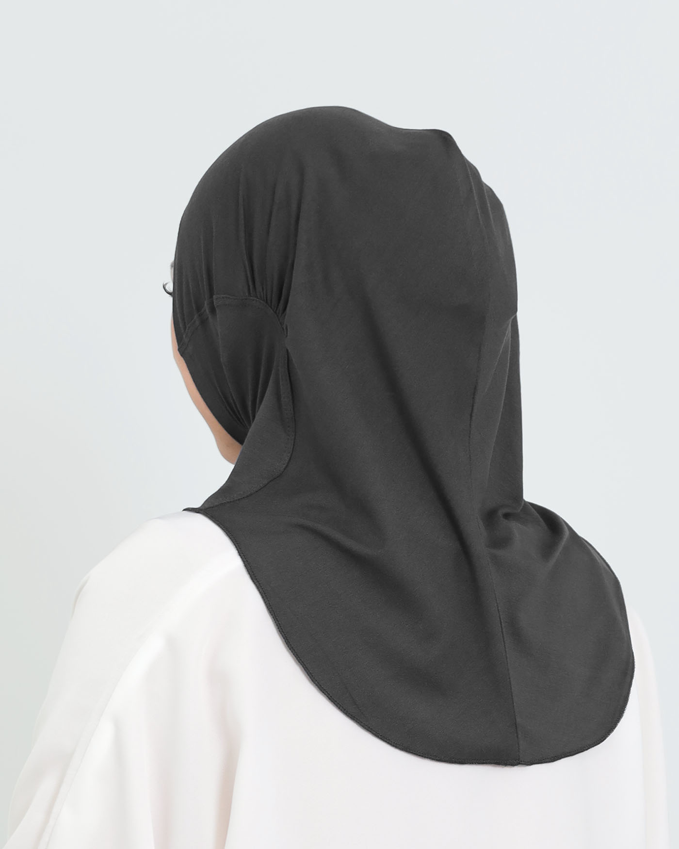 Sport Hijab - Stretch Jersey - Black - 2