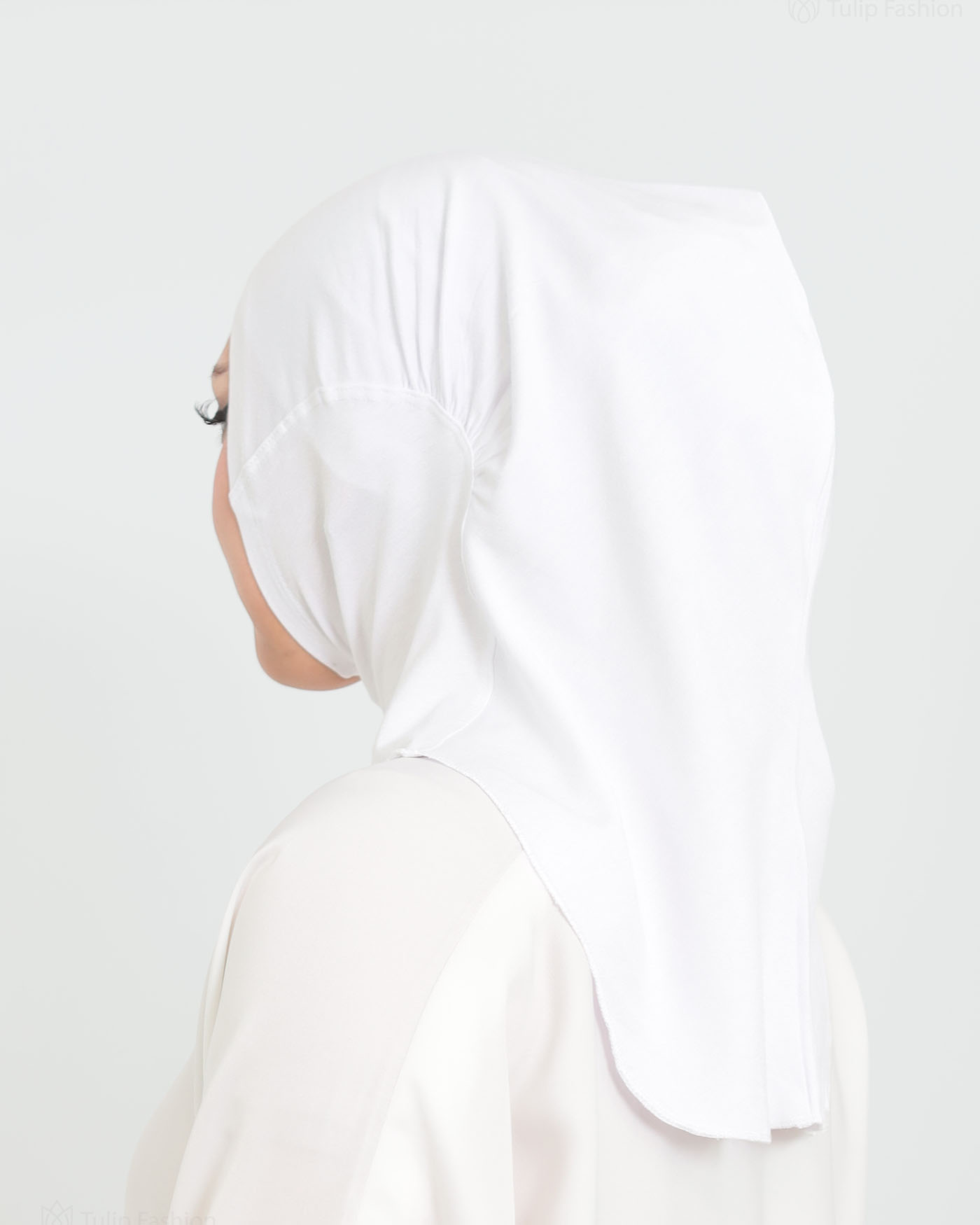 Sport Hijab - Stretch Jersey - White - 2