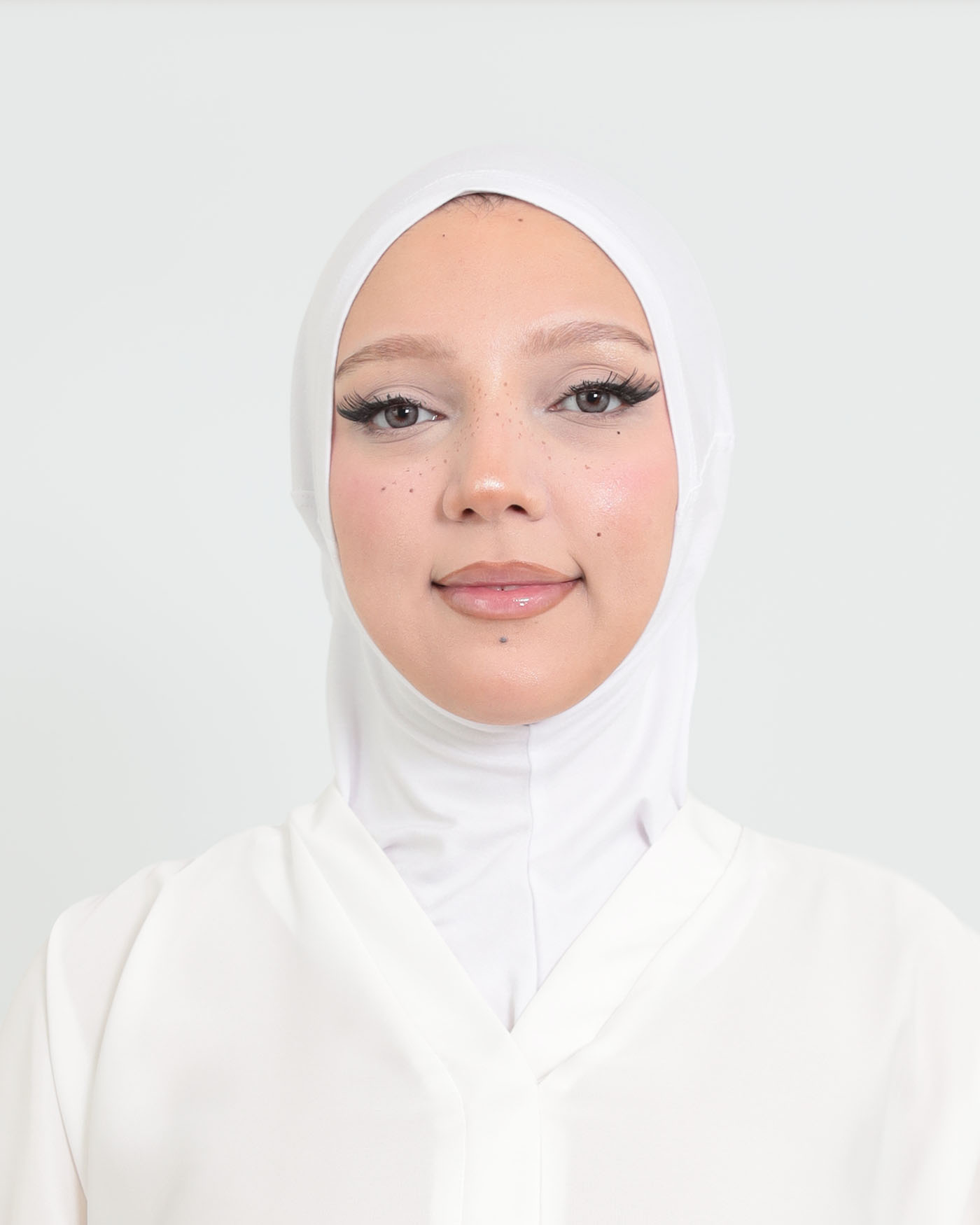 Sport Hijab - Stretch Jersey - White - 3