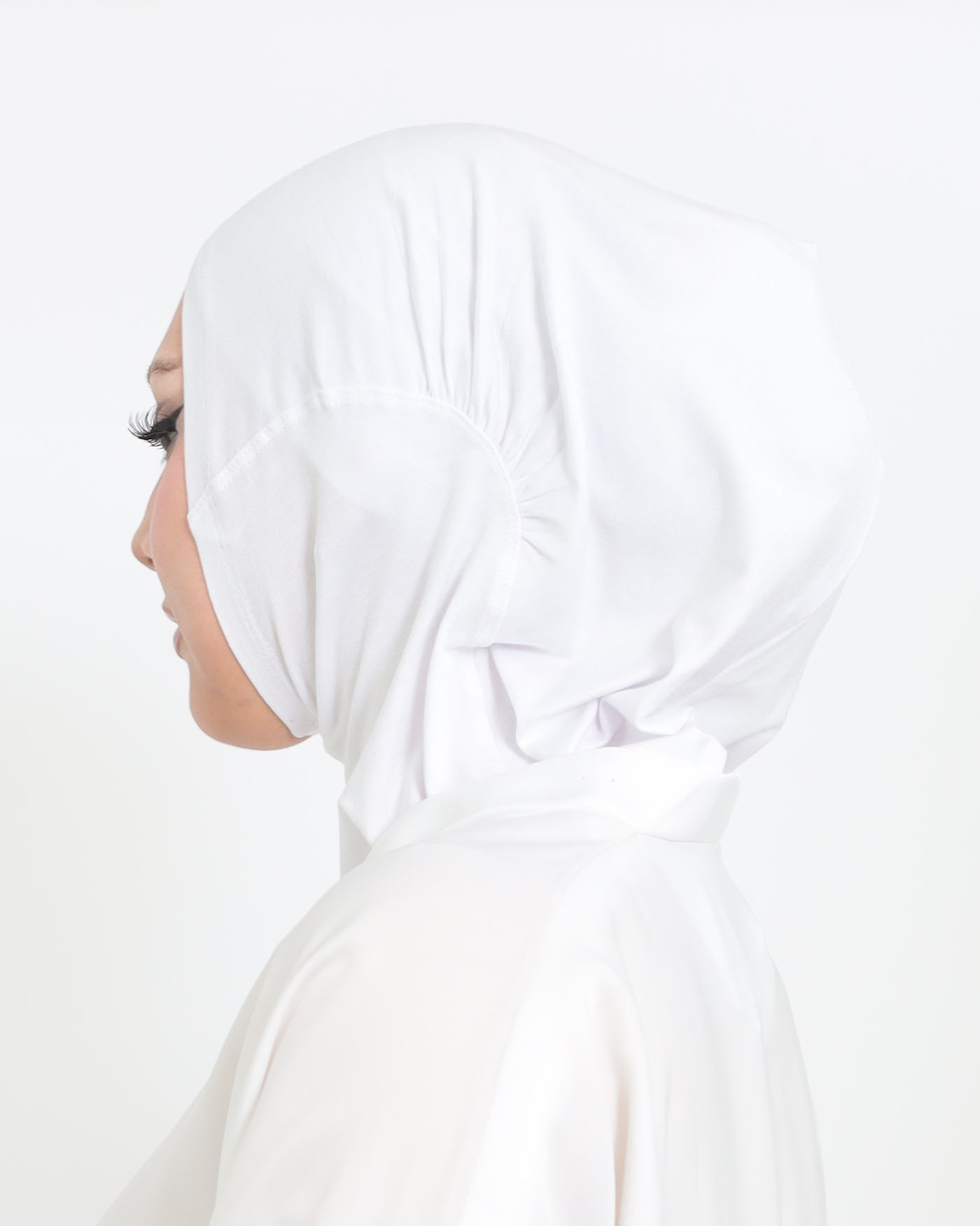 Sport Hijab - Stretch Jersey - White - 5