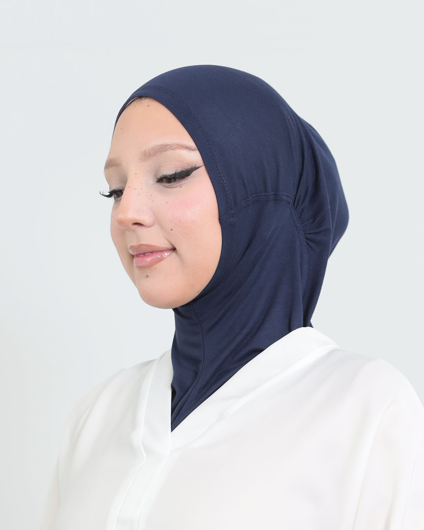 Sport Hijab - Stretch Jersey - Midnight Blue - 4