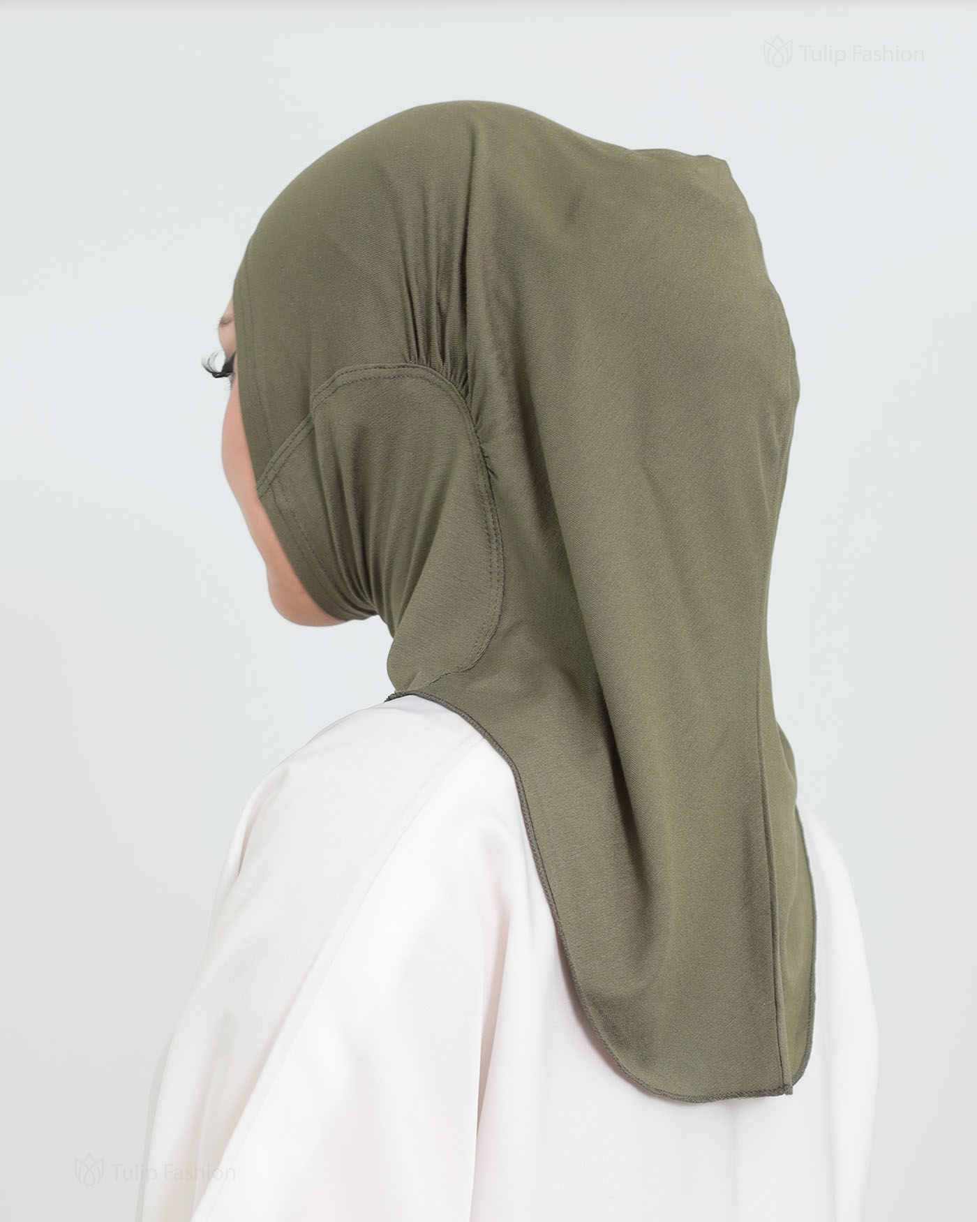 Sport Hijab - Stretch Jersey - Green - 2