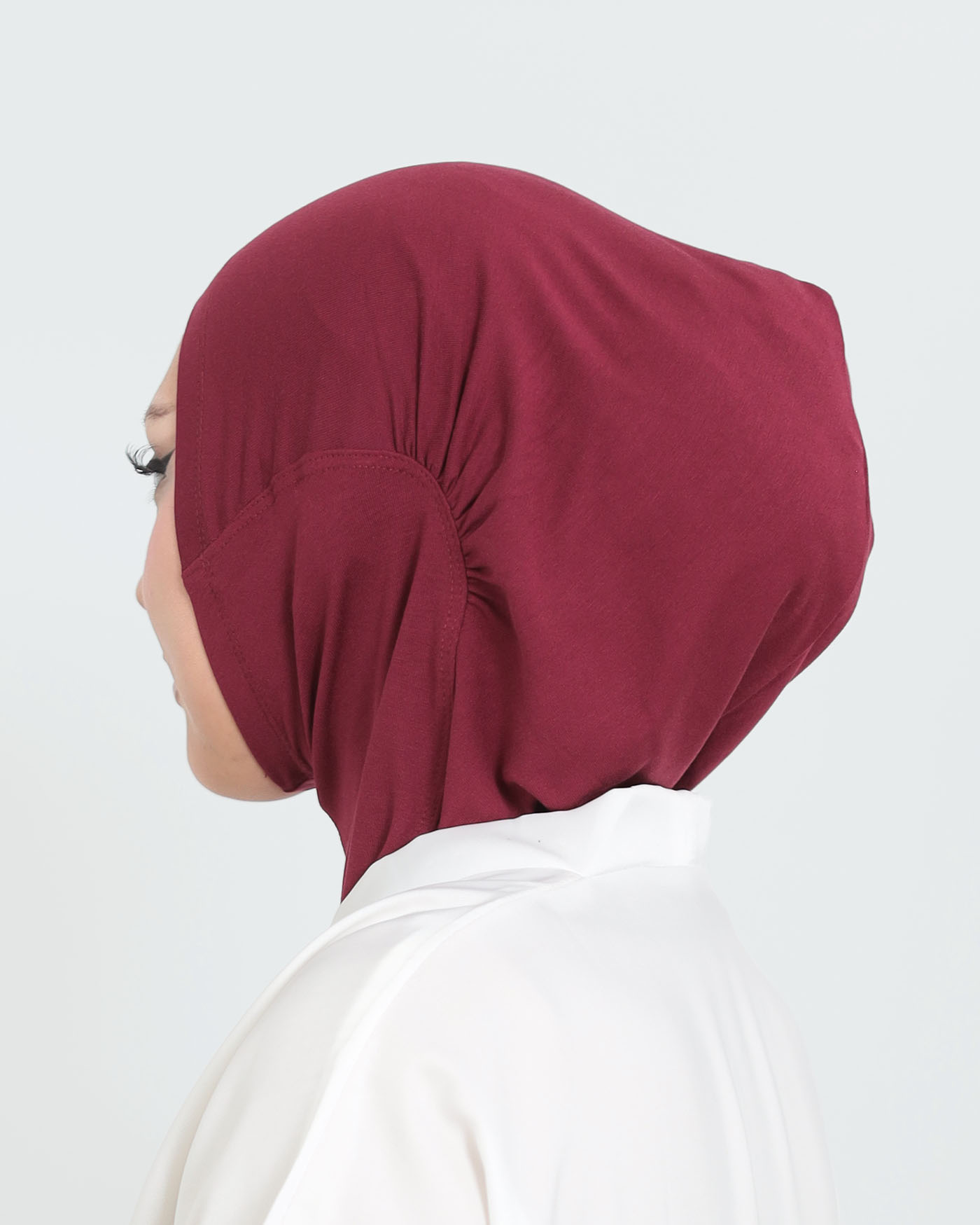 Sport Hijab - Stretch Jersey - Maroon - 5