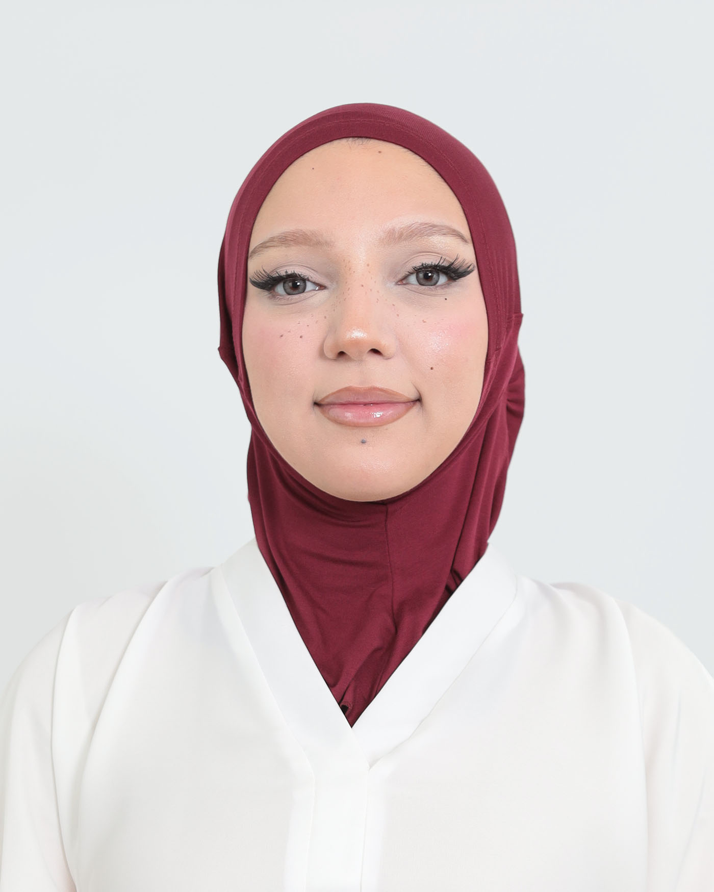 Sport Hijab - Stretch Jersey - Maroon - 3
