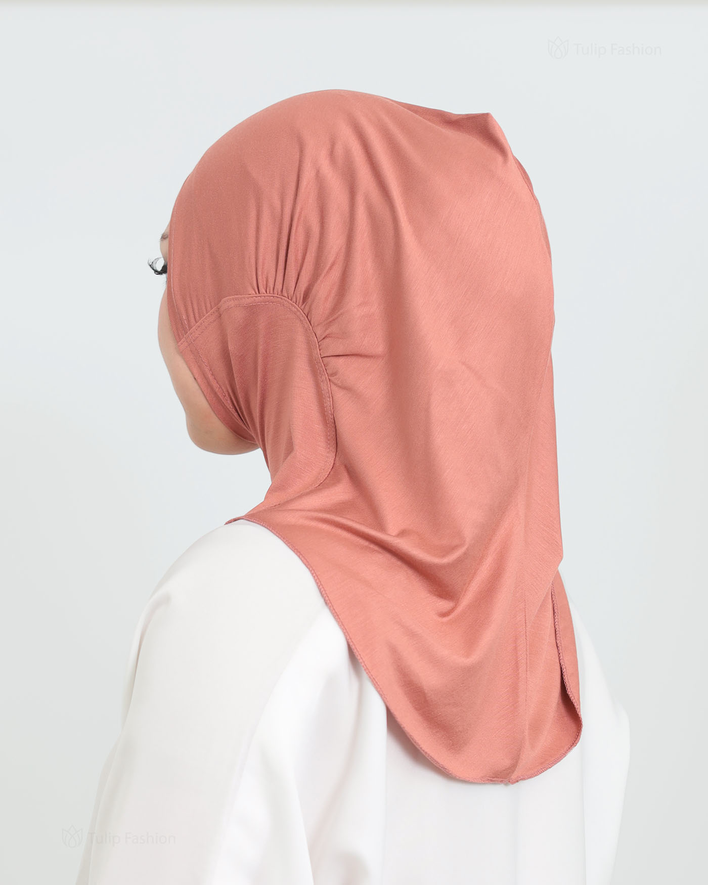 Sport Hijab - Stretch Jersey - Caramel Brown - 2