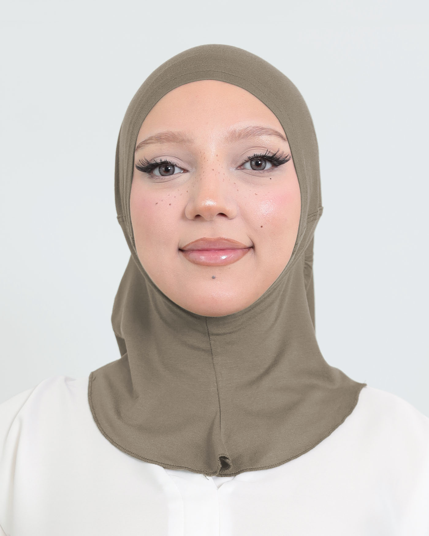 Sport Hijab - Stretch Jersey - Brown - 6