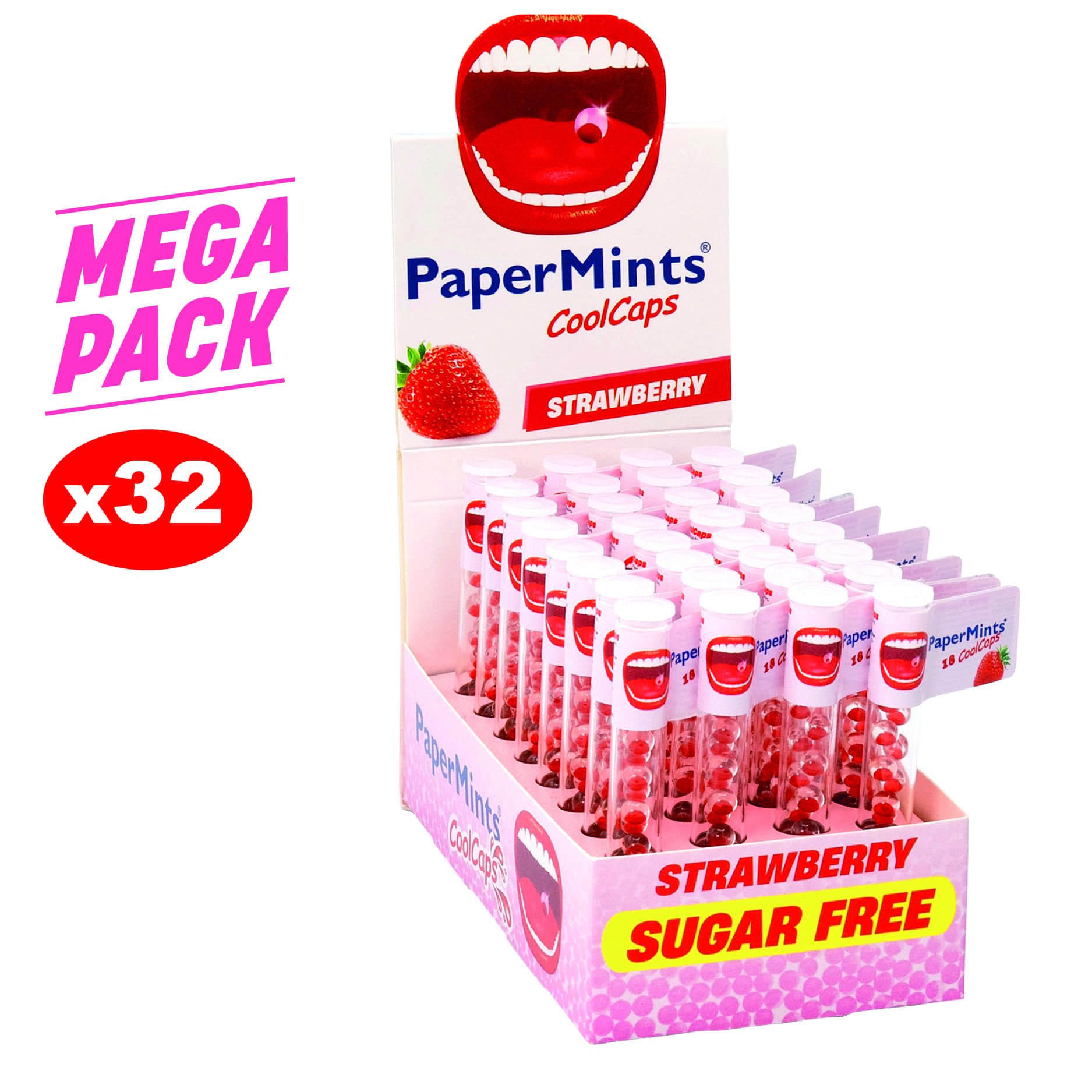 PaperMints Cool Caps Balls Strawberry 32-pack - 2