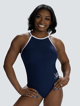 Simone Biles Pinstripe Rib Tank Leotard
