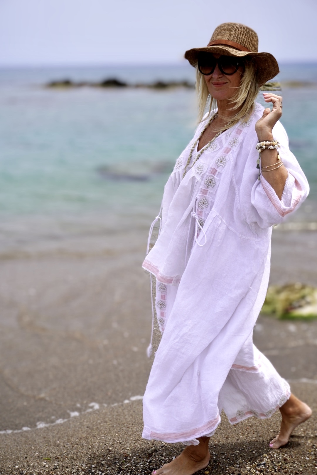 POPPY LISA LINEN KIMONO SWEET WHITE 