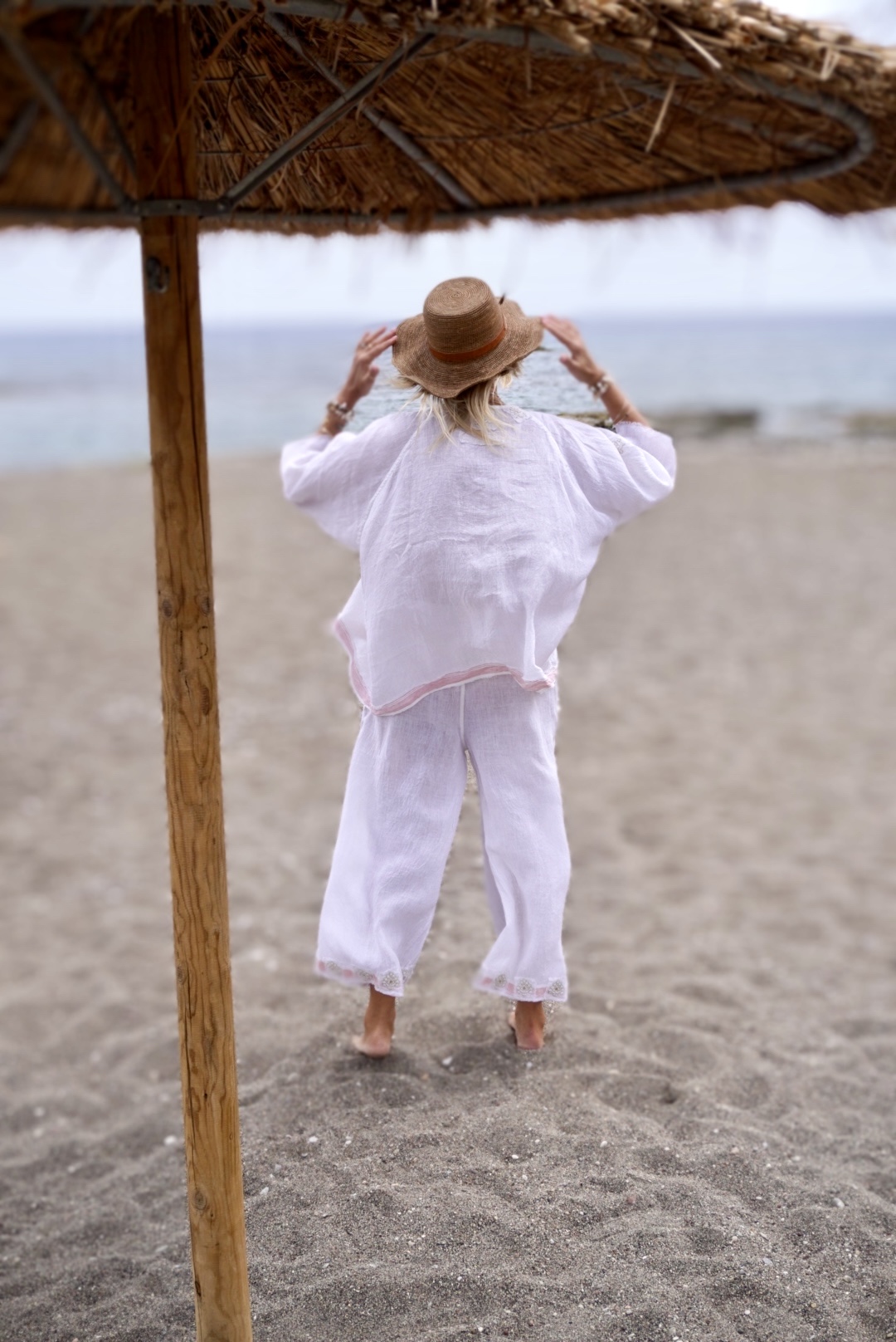 LISSA LINEN PANT SWEET WHITE   - 6