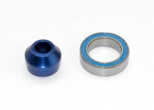 Traxxas Kullager 10x15x4mm med Adapter Alu Blå