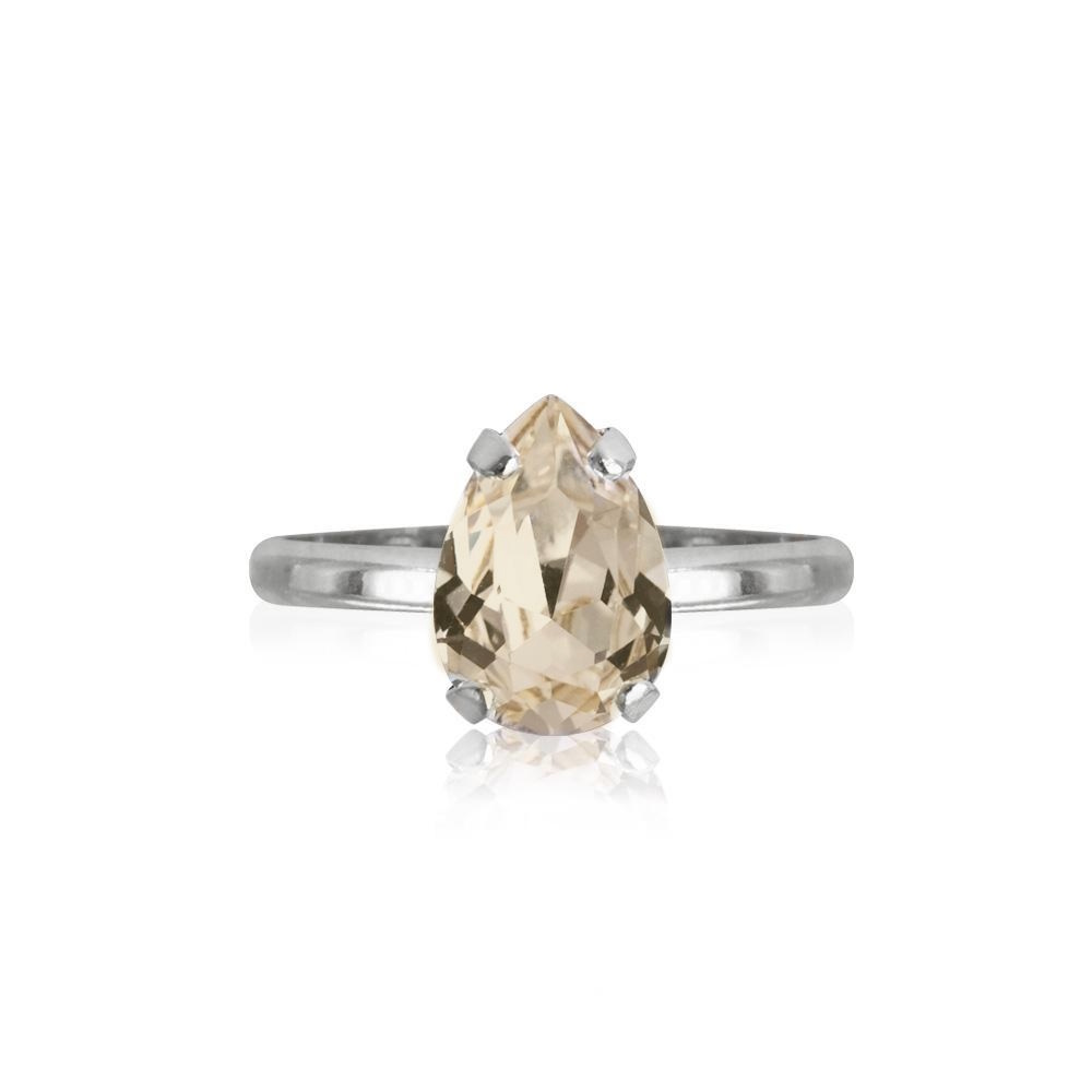 Caroline Svedbom Petite Drop ring Golden Shadow rhodium