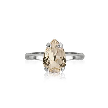 Caroline Svedbom Petite Drop ring Golden Shadow rhodium