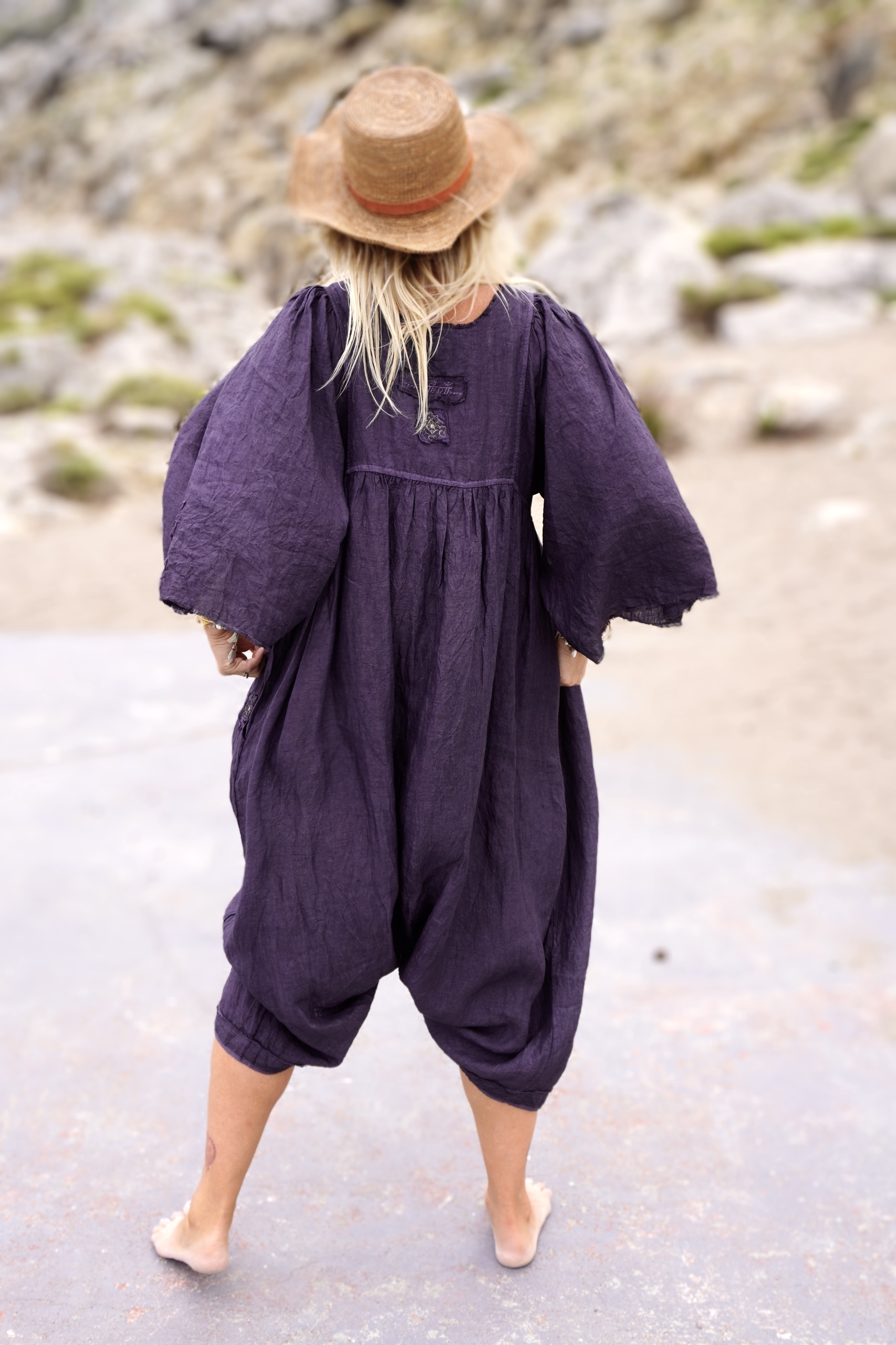 POPPY DORI LINEN MAXIDRESS / JUMPSUIT CHARCOAL  - 5