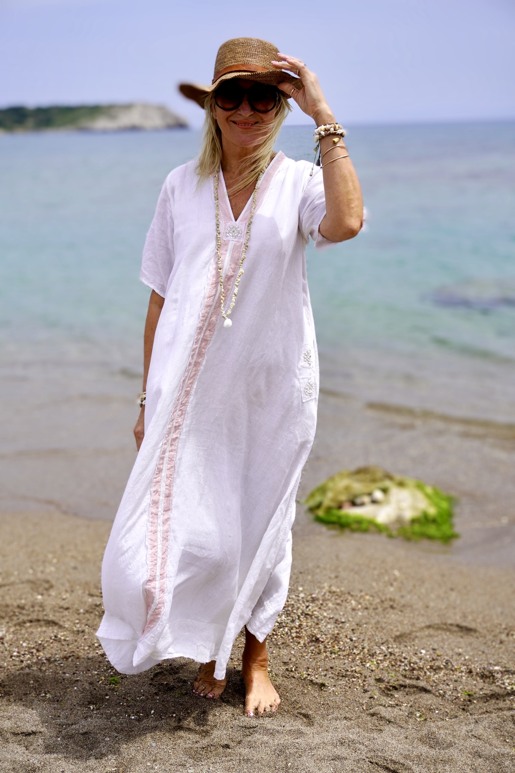 DORI KORI LINEN MAXI DRESS SWEET WHITE 