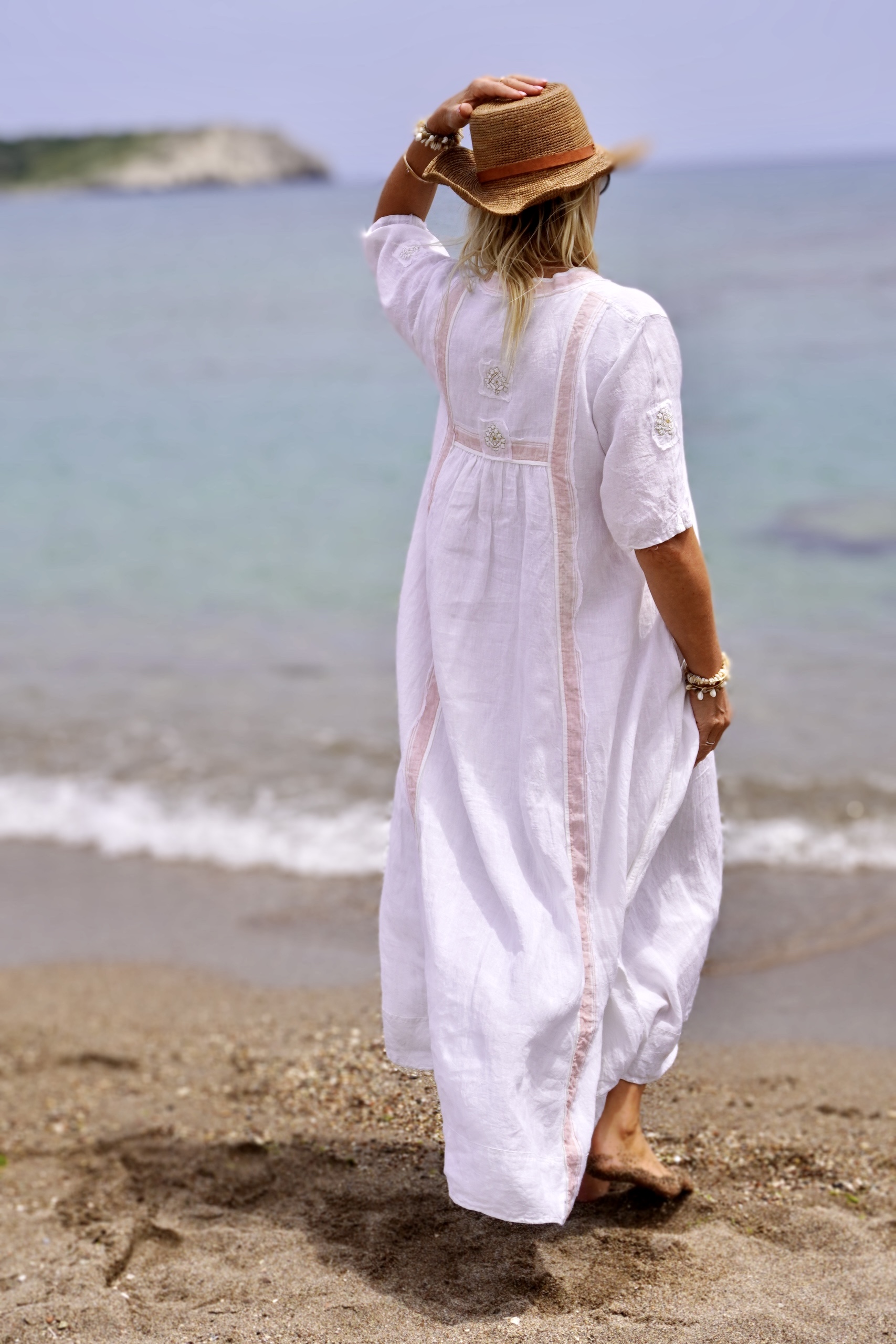 DORI KORI LINEN MAXI DRESS SWEET WHITE  - 5