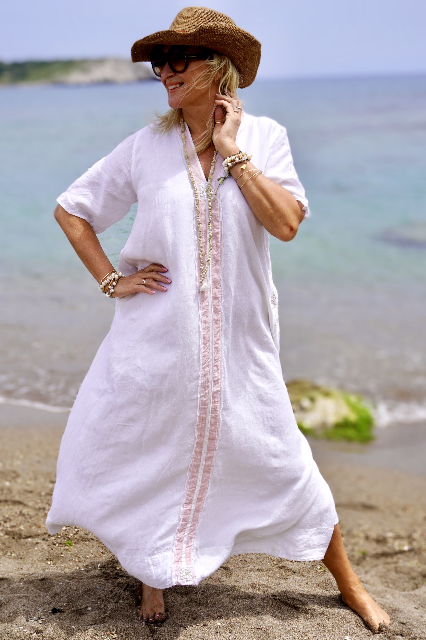 DORI KORI LINEN MAXI DRESS SWEET WHITE 