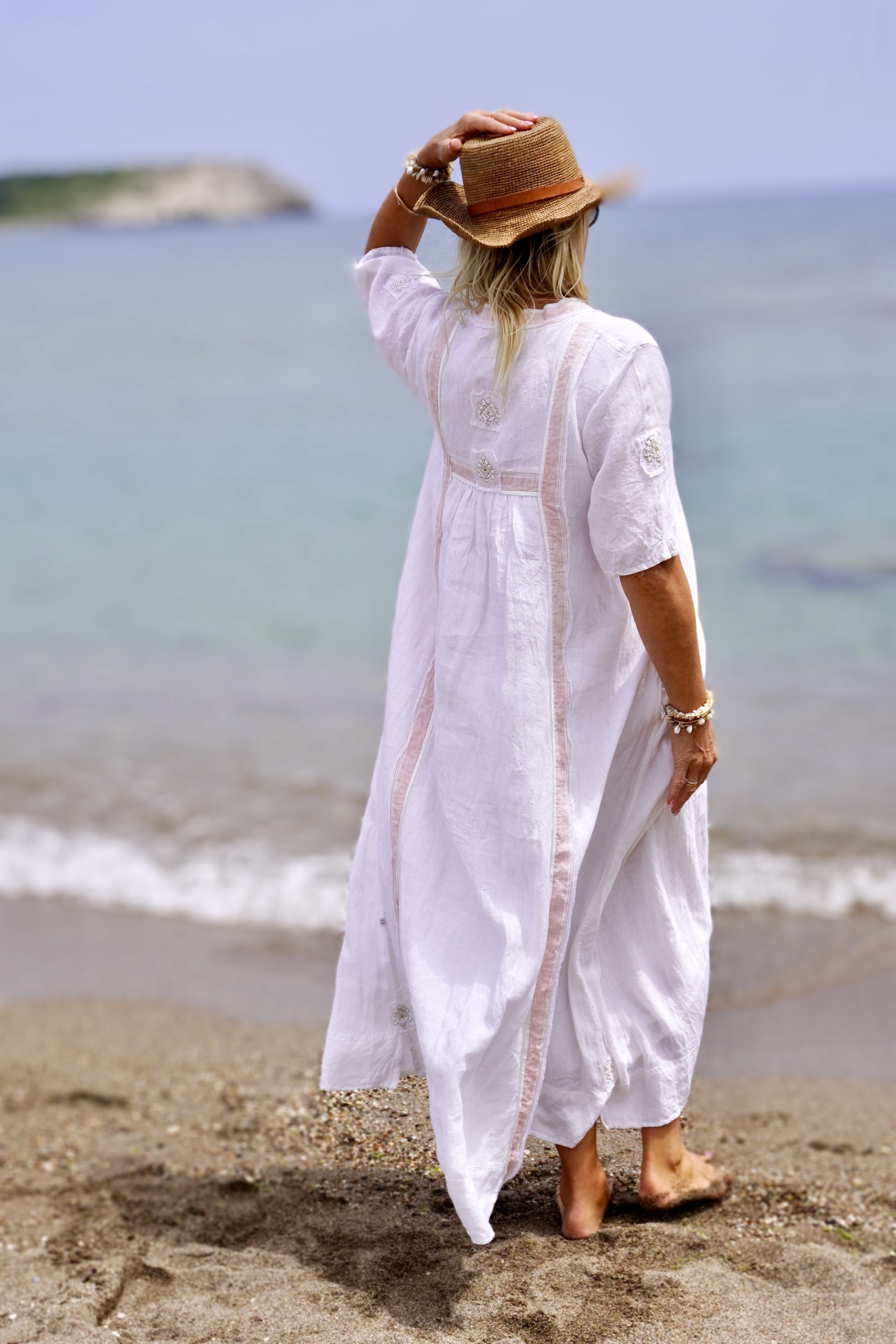 DORI KORI LINEN MAXI DRESS SWEET WHITE  - 6