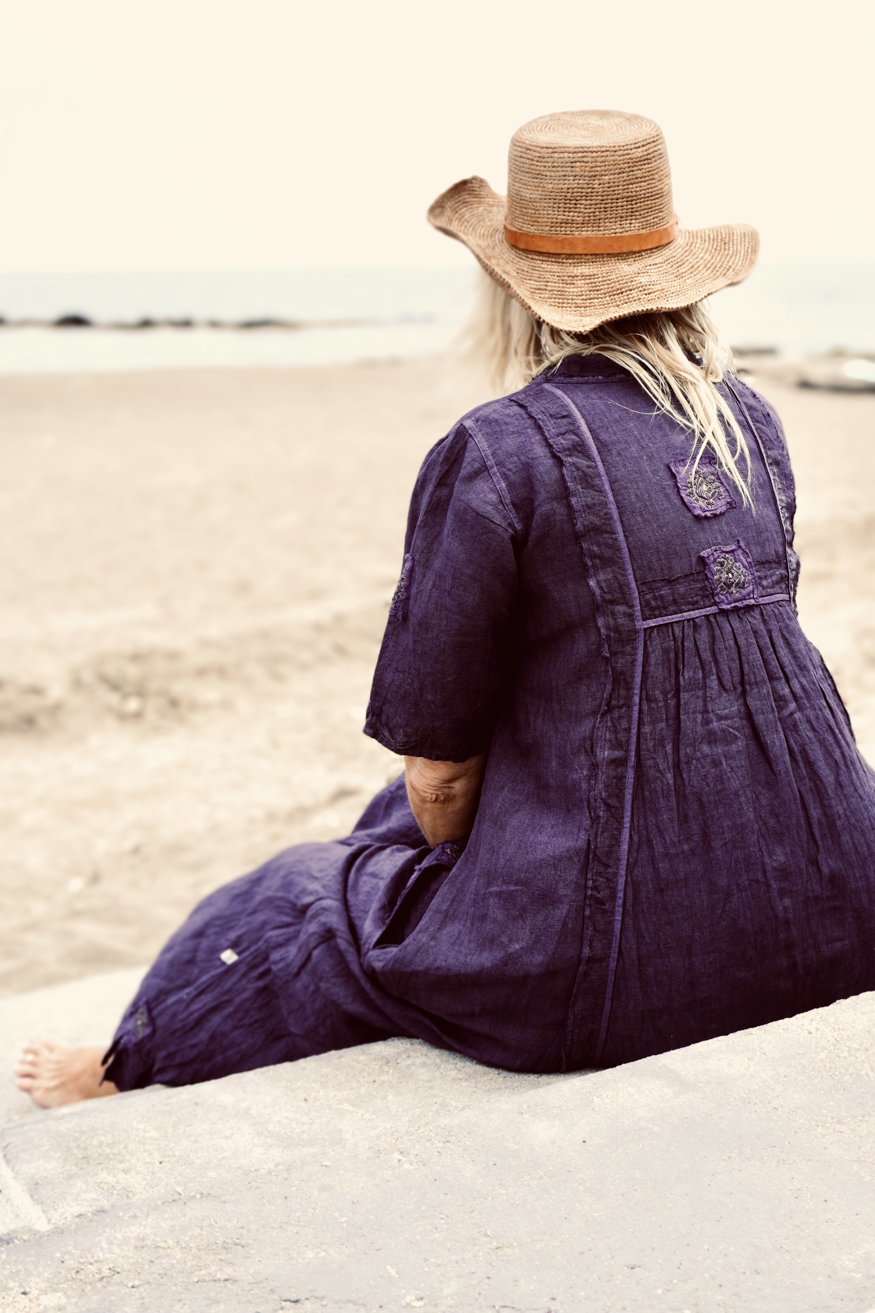DORI KORI LINEN MAXI DRESS CHARCOAL  - 10