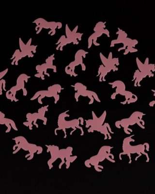 Unicorn Glow in the Dark Rosa 24st - 2