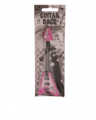 Gitarr Penna och Sudd Rosa 13cm 1 st - 2