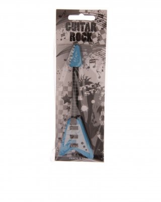 Gitarr Penna med Sudd Blå 13cm 1st - 2
