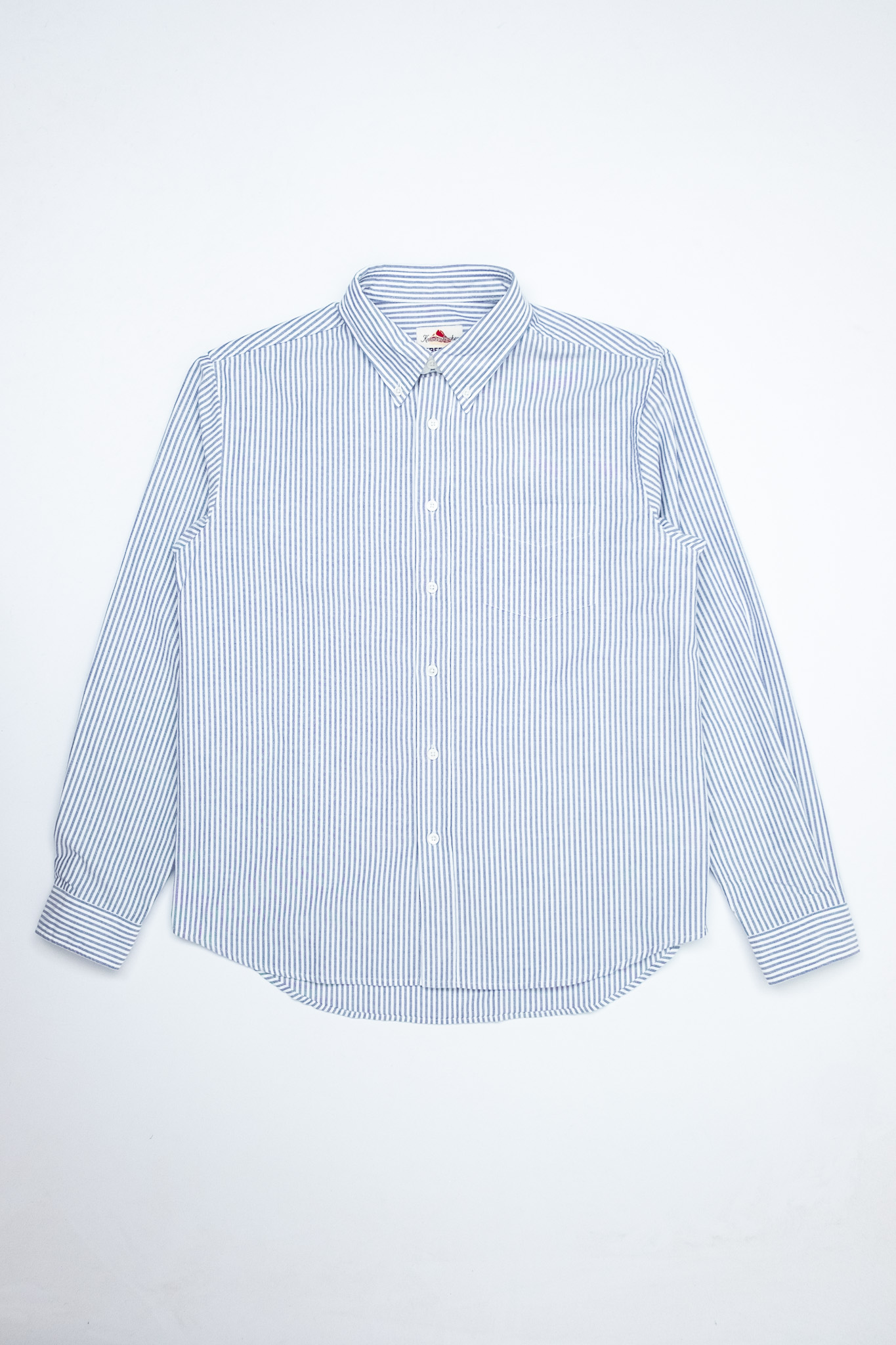 Knickerbocker - Beefy Cotton Oxford Shirt Navy Stripe - 2