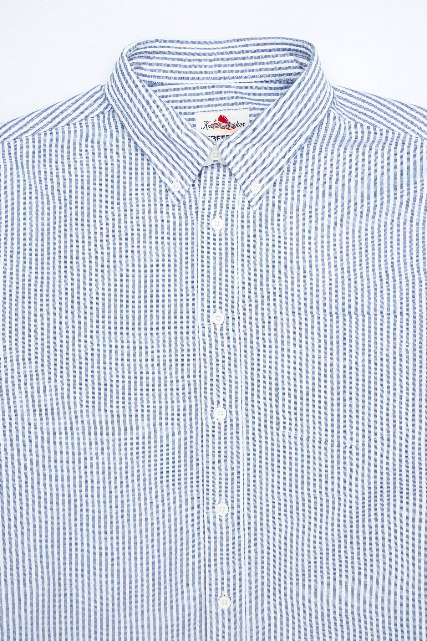 Knickerbocker - Beefy Cotton Oxford Shirt Navy Stripe - 4