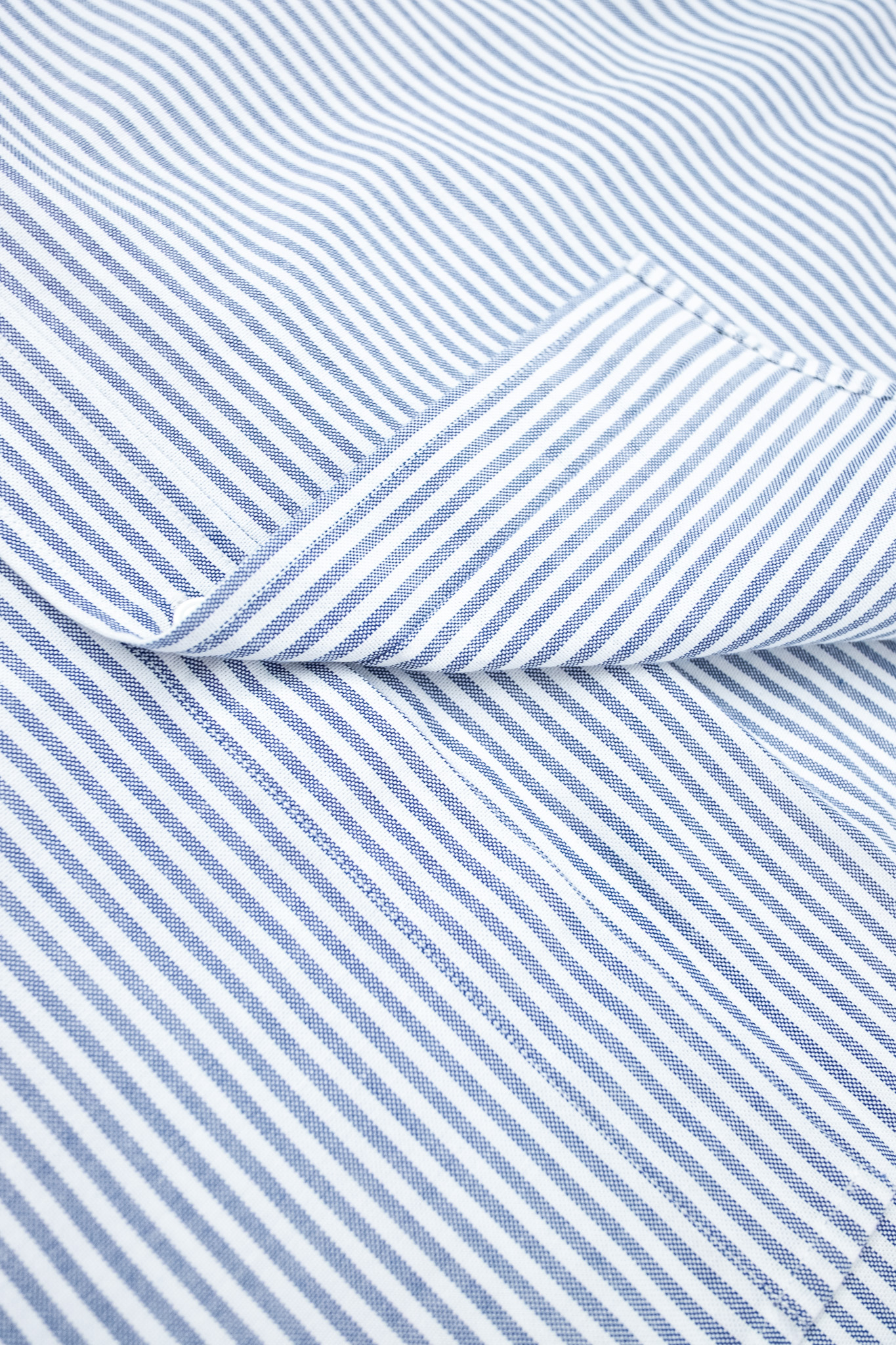 Knickerbocker - Beefy Cotton Oxford Shirt Navy Stripe - 6