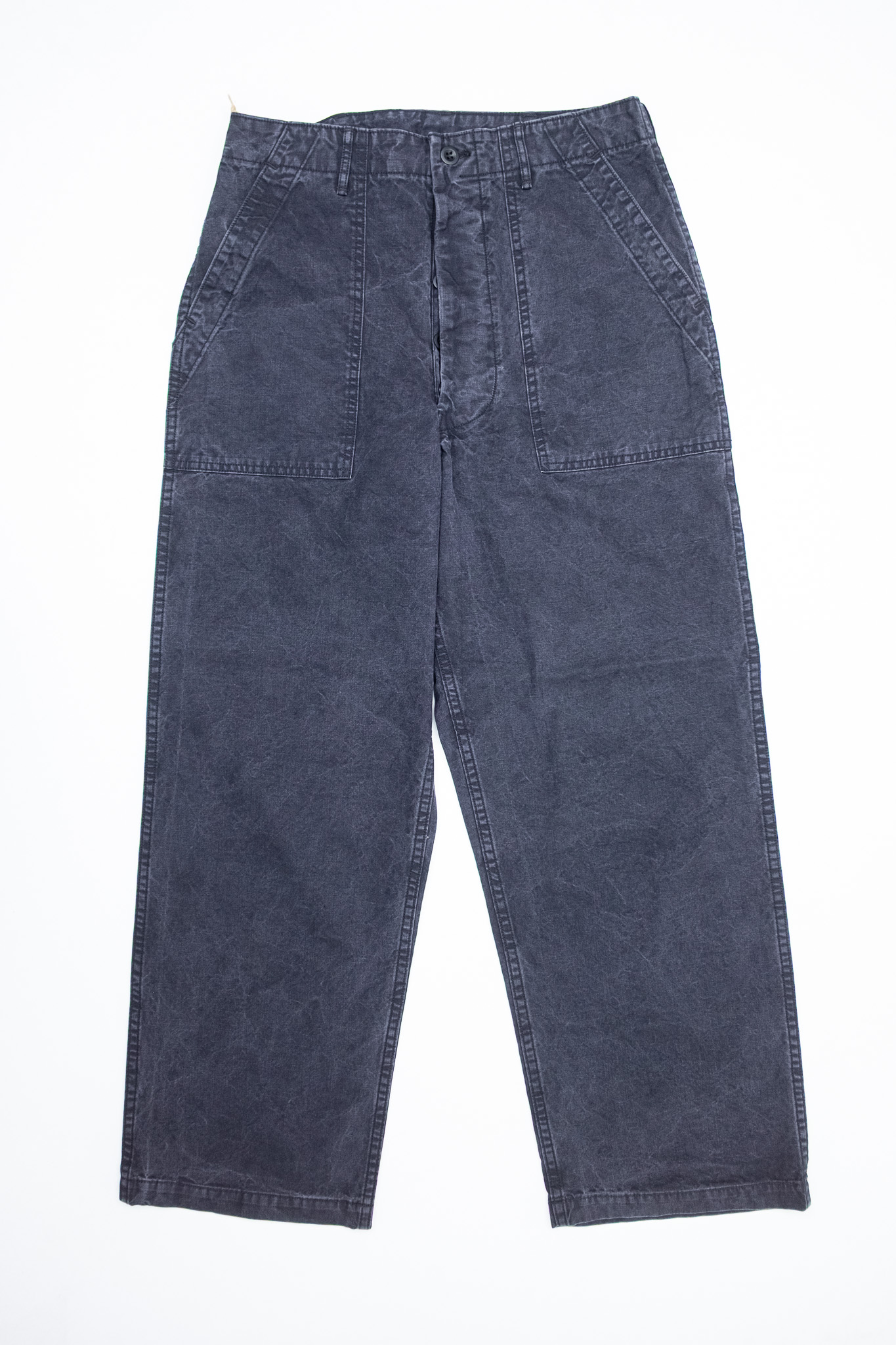 Orslow - Summer Fatigue Pants Slub Canvas Black - 2
